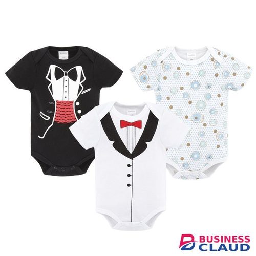 KavKas 3 Pieces Set Of Short Sleeved Body Suits For All Occasions