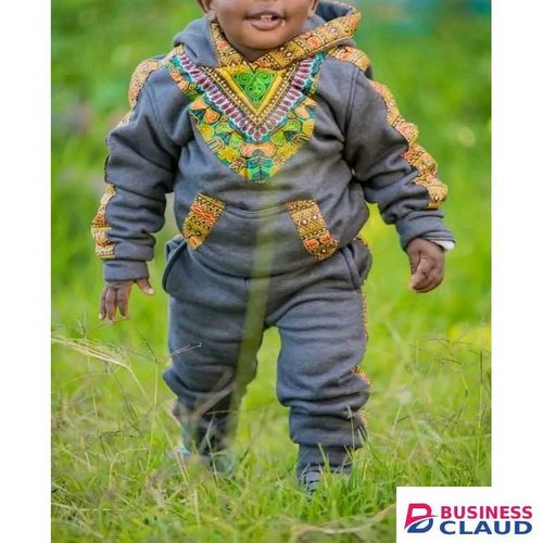 Kids Ankara Hood And Sweatpants