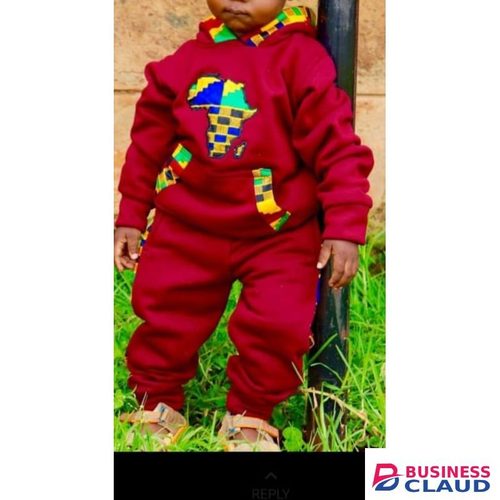 Kids Ankara Hood And Pants