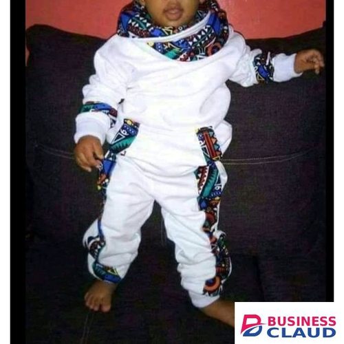 Kids Ankara Snoodie And Sweatpants
