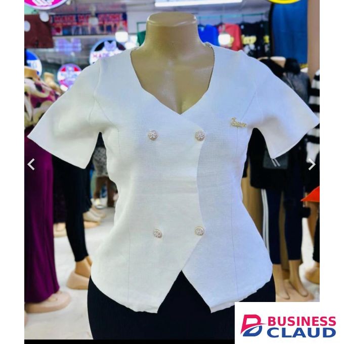 Ladies Cute White Good Quality Sweater Top