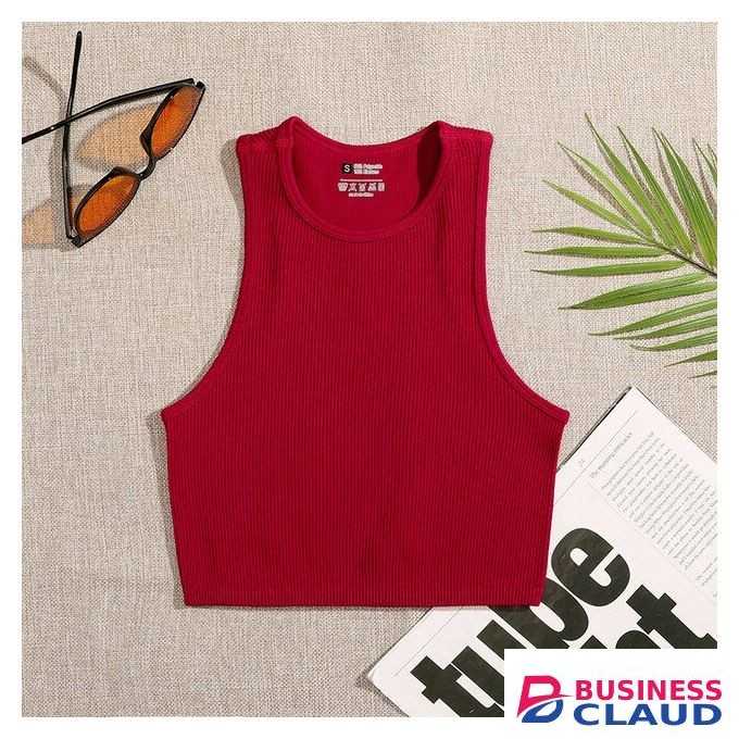 14 Colors Crop Top Women Solid Basic Versatile Vest Seamless Summer Elastic Rib_knit Sleeveless Casual Inner Corset Tank Tops(#Red)