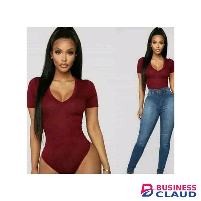 Ladies' Body Suit Tops - Maroon