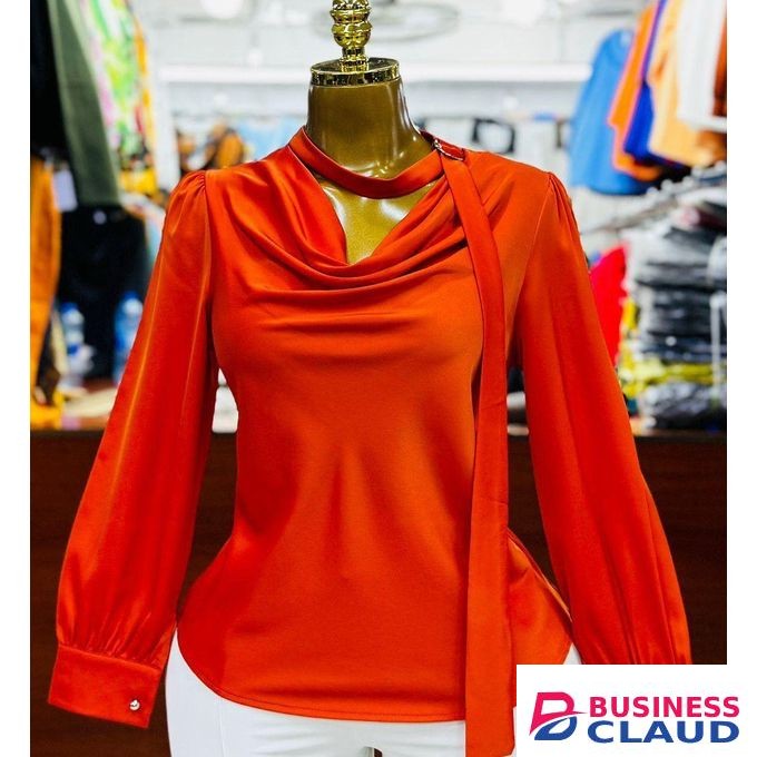 Ladies Casual /Official Cute Tops-Orange