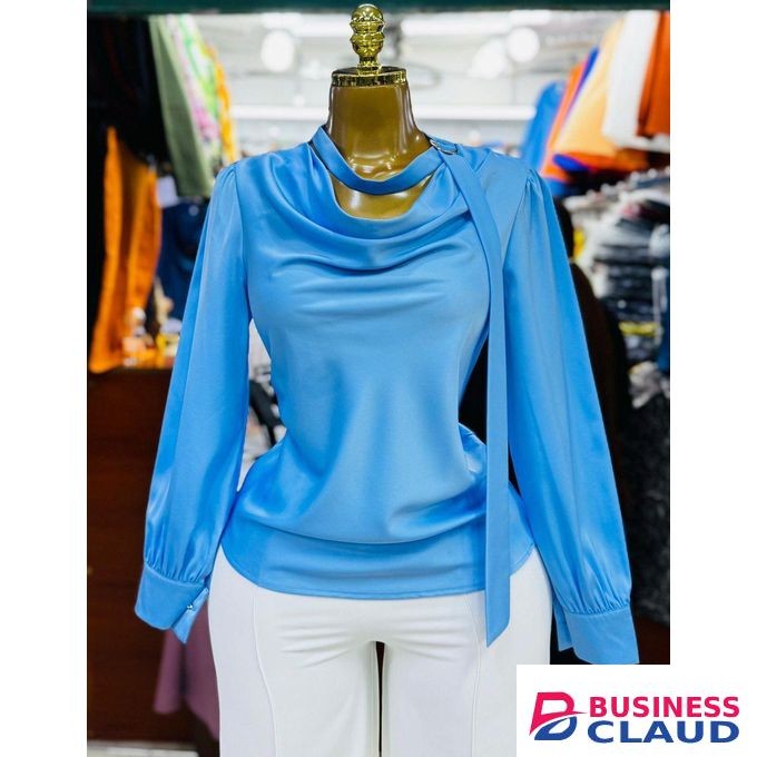 Ladies Casual /Official Cute Tops-Blue