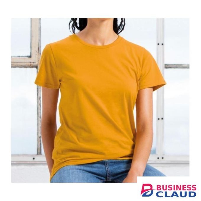 Women's Basic Round Neck Plain T Shirts -Yellow