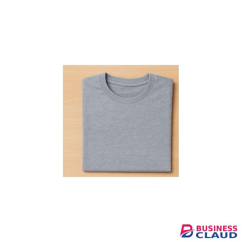 Women's Basic Round Neck Plain T Shirts -Grey