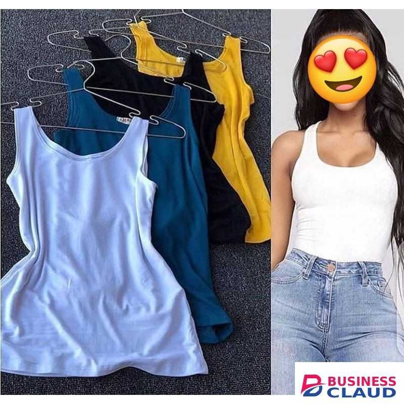 Ladies Vest Top Fits body size 8-12-Blue