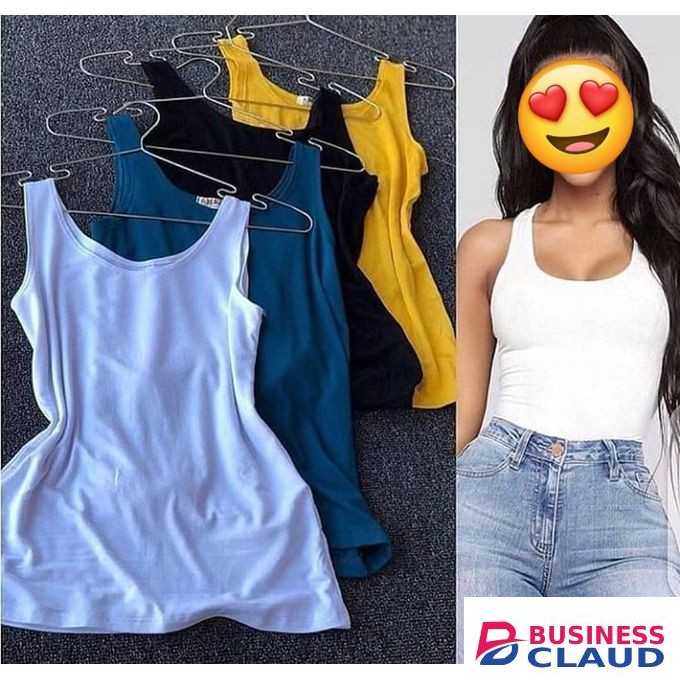 Ladies Vest Top Fits body size 8-12-Yellow