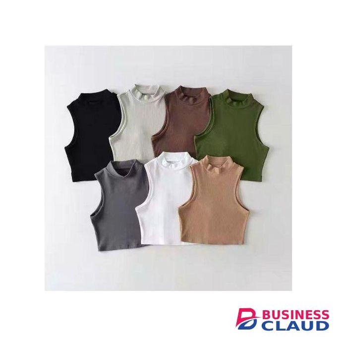 Vintage Ladies Classic Heavy Cotton Crop Top