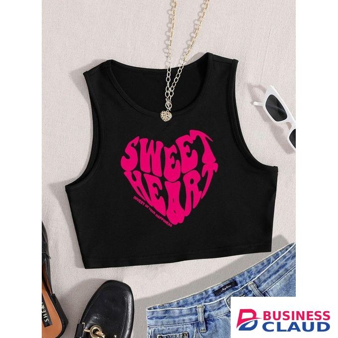 Sweatheart Branded Vest Top