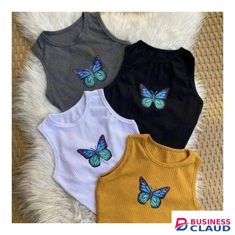 Elegant Butterfly Branded Tank Top