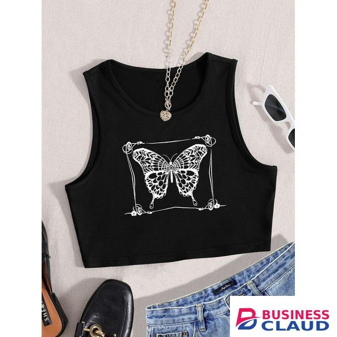 Branded Butterfly Tank Top