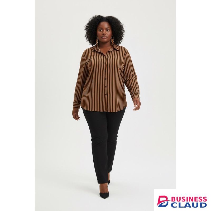 LONGSLEEVE STRIPED BROWN OFFICIAL SHIRTS