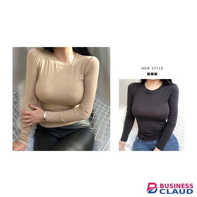 Tight Figure Slim Base Shirt Long Sleeve T-Shirt Top Women