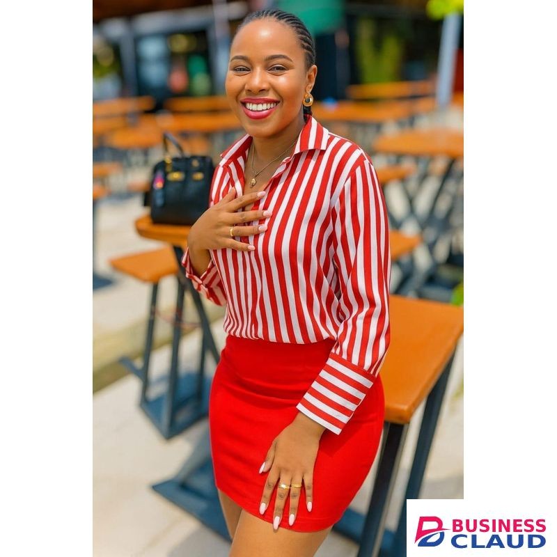 Style Ladies Stripped Casual/Official Shirt-Red& White