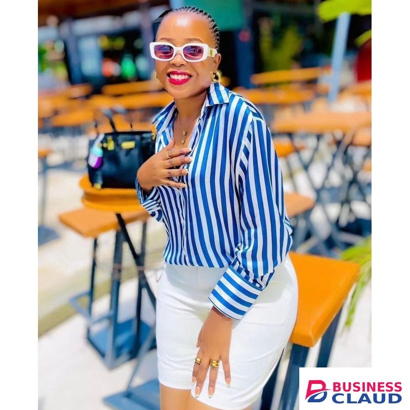 Style Ladies Stripped Casual/Official Shirt-blue& White