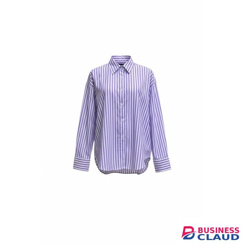 Ladies Casual/Official Stripped Shirt-Purple