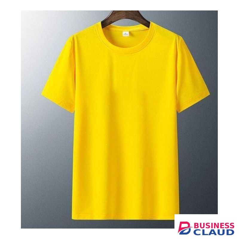 Unisex round neck Tshirt-Yellow