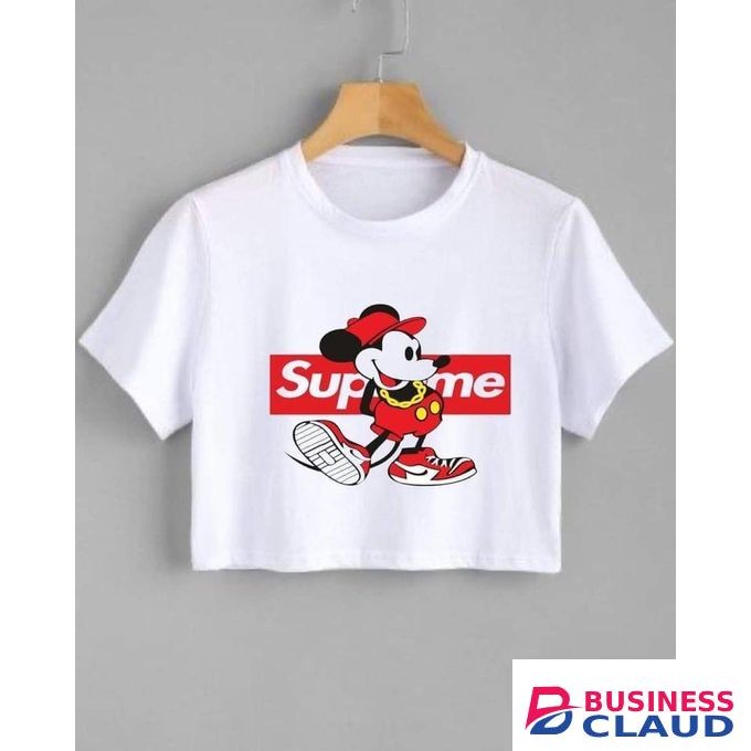 Branded Cute Crop T-Shirt