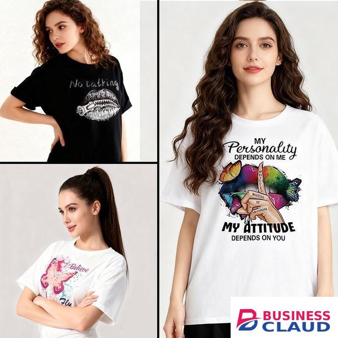 Yixin 3-piece/set Women's T-shirt Fashion Casual T-shirt