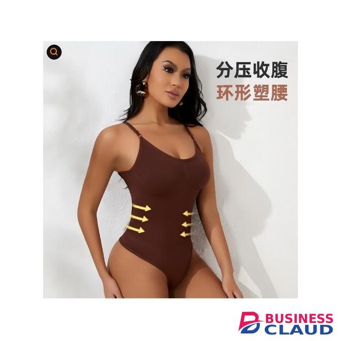CALLIARA High-Stretch Seamless Cami Thong Shapewear Bodysuit, Targeted Tummy Control & Waist Sculpting, Adjustable Strap Invisible Shaper