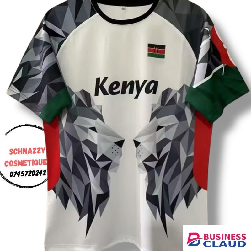 Team Kenya Rugby Kenyan T-Shirt Weekend Daywear Gymwear Gameday Streetwear Airport Aesthetics Chill Travel Errands Limitless WHITE