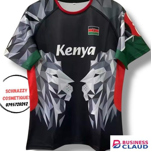 New Arrival BLACK L Trending Unisex Kenya Rugby Tees Numbered Tshirt Limitless Use Game Weekend Daywear Futaa Football Matchday Gameday Aesthetics Chill Indoors Outdoors Streetwear Airport Events