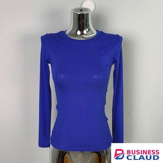 Fashion 254 New White Spot Sexy Figure Tight Figure Slim Base Shirt Long Sleeve T-Shirt Top Women