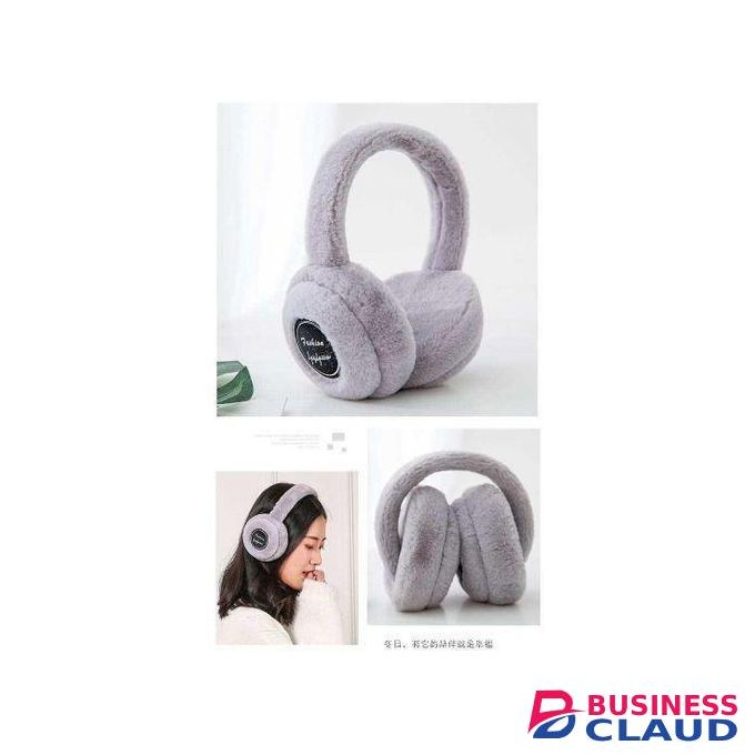 Fashion Adjustable gym/jogging/Hiking wireless Headphone Earmuffs Cozy Foldable Faux Fur Ear Muffs for Women