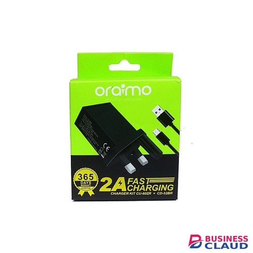 Oraimo Fast Android 2.0 Charger For All Smart Phones & Tablets-Black
