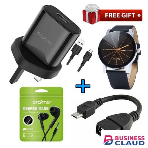 Oraimo ANDROID Charger, Faster Charging+Watch+OTG+Earphones