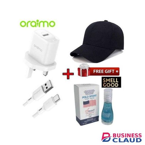 Oraimo Original Type C Faster Charger +Cap+Free Polo Sport Perfume