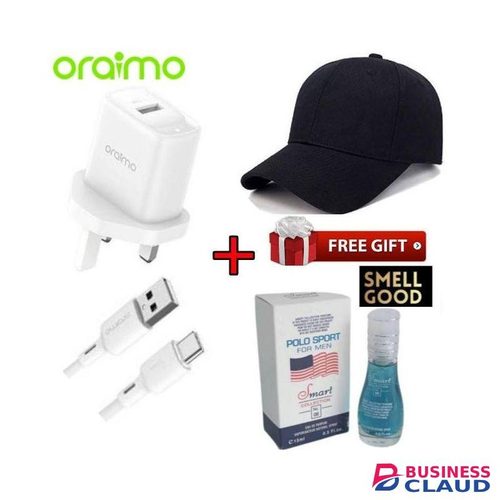 Oraimo type C Faster Charger +Cap+Free Polo Sport Perfume