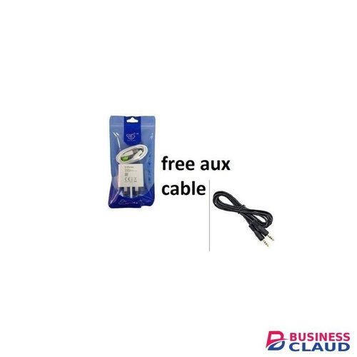 Infinix SUPER FAST MICRO-USB CHARGER - WHITE plus free aux cable