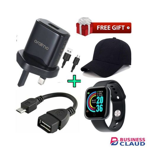 Oraimo ANDROID Charger, Faster Charging+Cap+Smartwatch+OTG Cable