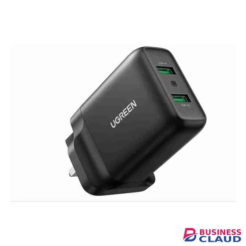 Ugreen CD161 USB Fast Charger UK (Black) UG- 70164