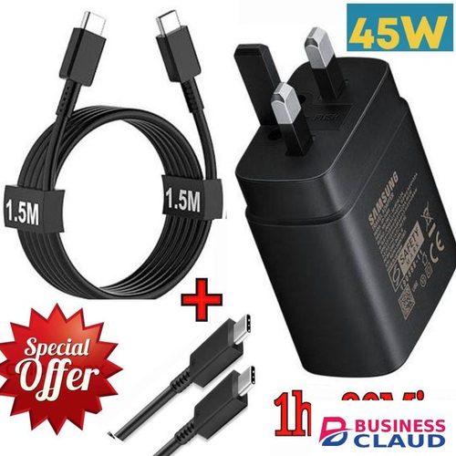 Samsung 45W Super Fast Charger – Type-C PD Charger- Black