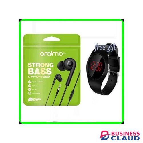 Oraimo Strong Bass,HD+Earphone Mic -Black+Watch