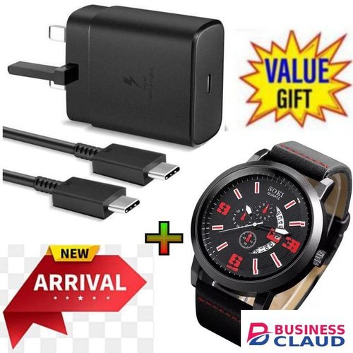 Samsung 45W PD USB-C PD ADAPTER FAST CHARGER-FOR GALAXY S21/S20/Note 20, POWER DELIVERY WALL CHARGER, TYPE-C LAPTOP CHARGING, 5V/3A 9V/3A 15V/3A