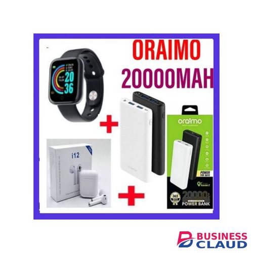 Oraimo Powerbank 20000Mah For IPhone + Smart Gifts