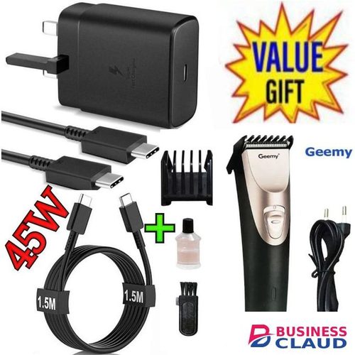 Samsung 45W PD USB-C PD Adapter, Fast Charger for Galaxy S21/S20/Note 20, Power Delivery Wall Charger, Type-C Laptop Charging, 5V/3A 9V/3A 15V/3A 20V/2 + FREE SHAVING MACHINE