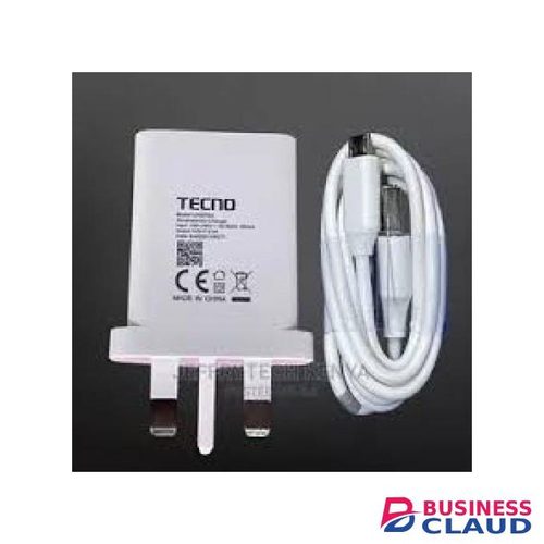Tecno ORIGINAL 18W SUPER FAST Type -C CHARGER -White