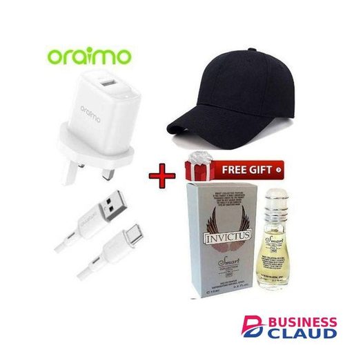 Oraimo Original type C Faster Charger +Cap+Free Invictus Perfume