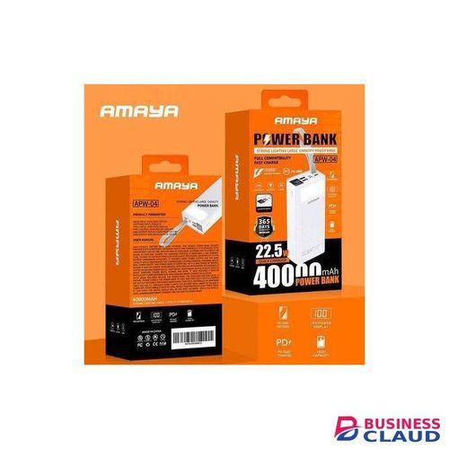 Amaya APW-04 power bank 40000mAh 22.5W super fast charging with flashlight