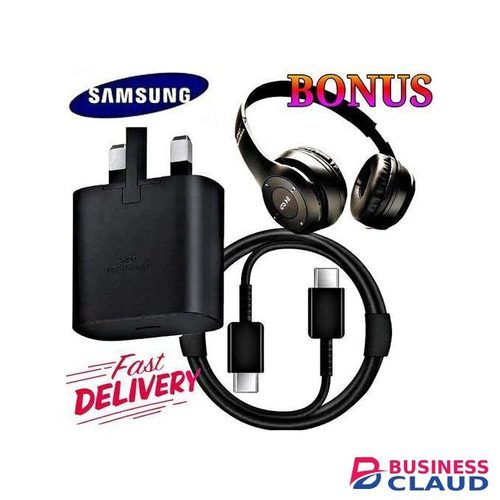Samsung BEST 25W FAST CHARGER With C Output For Galaxy A05, A06 AO5s,A14,A15,A24,A25,A34,A54,A74 & P47 Headphone
