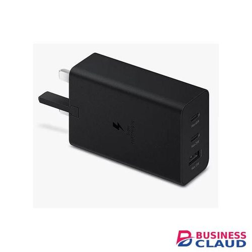Samsung 65W PD Power Adapter Trio, With (2x USB-C + 1x USB-A) Ports- Black
