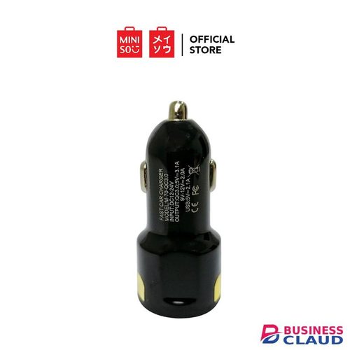 Miniso 18W USB Quick Car Charger Portable Car Charger - Black