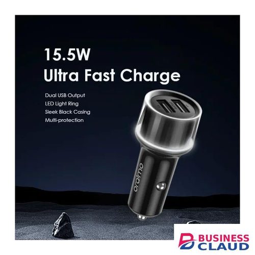 Oraimo Highway 15 15.5W Car Charger with 3-in-1 Cable - Fast Charging, Universal Compatibility, Compact Design