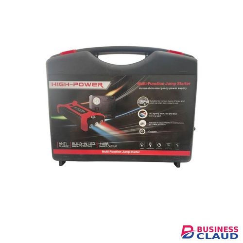 Car Jump Starter (JX27) – Plastic Box Packaging with Air Compressor